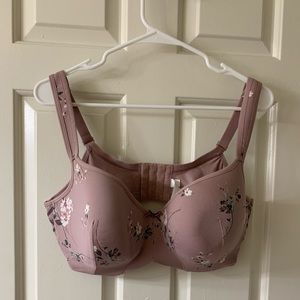 40DDD Mauve floral bra